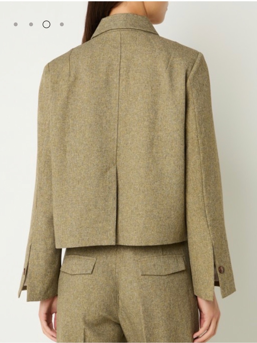 Baum und pferdgarten Tailored Olive Wide-Leg Pantsuit blazer and pants size 4 - Picture 2 of 10